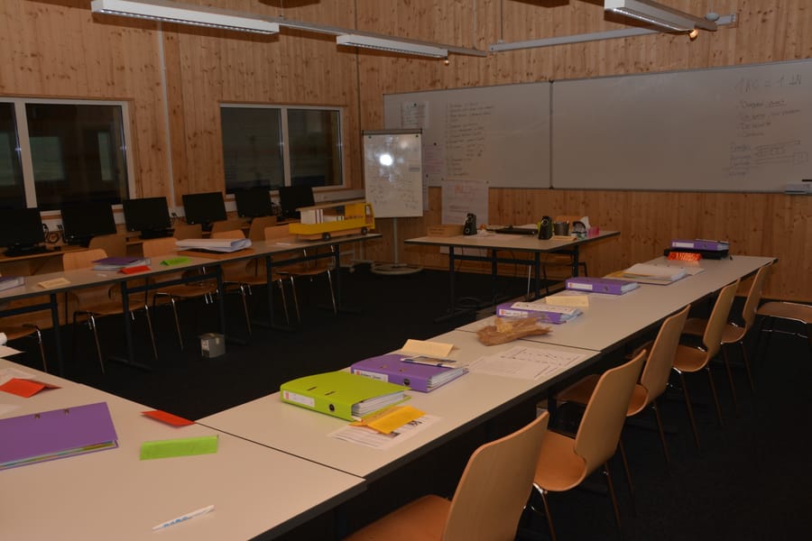 Une salle de cours du centre de Savigny